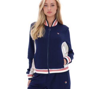 Fila Navy Silvana Iconic Baseball Track Top – 4XL