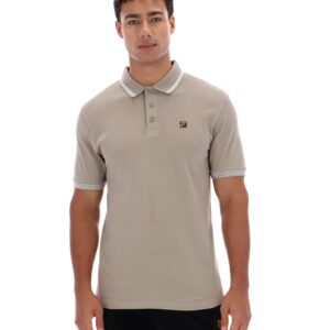 Vintage Khaki Soren 2 Polo Shirt with Tipping – 4XL