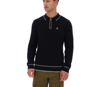 Black Sully Long Sleeve Polo Shirt – 4XL