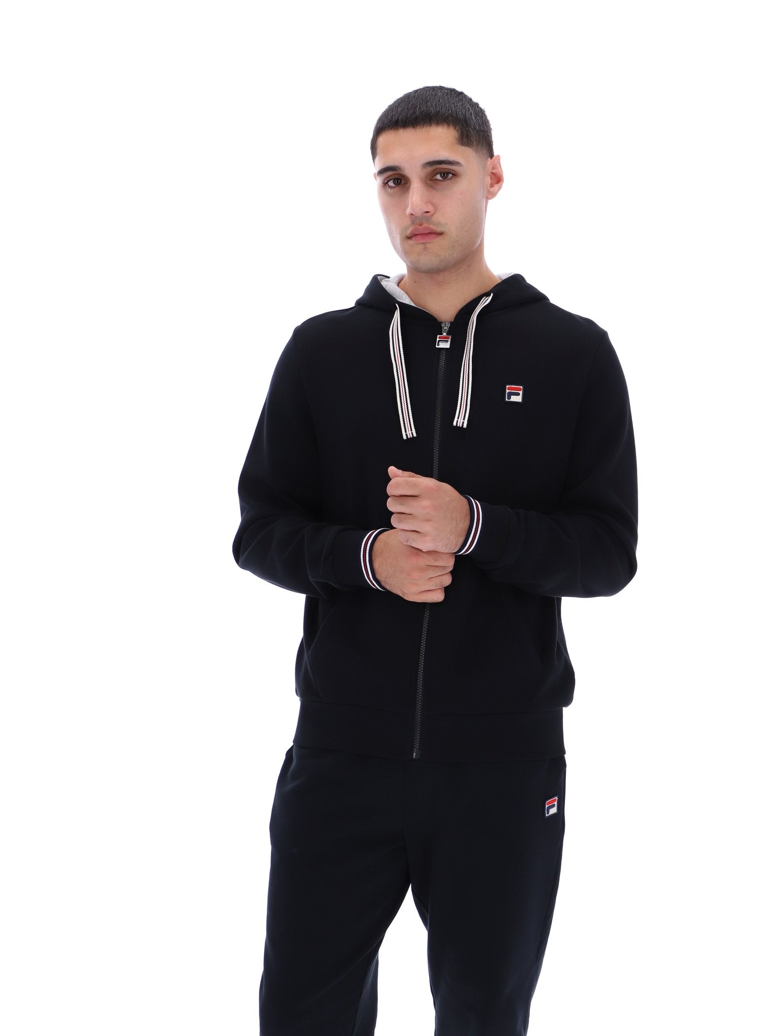 Black Tenconi Zip Up Hoodie - XL