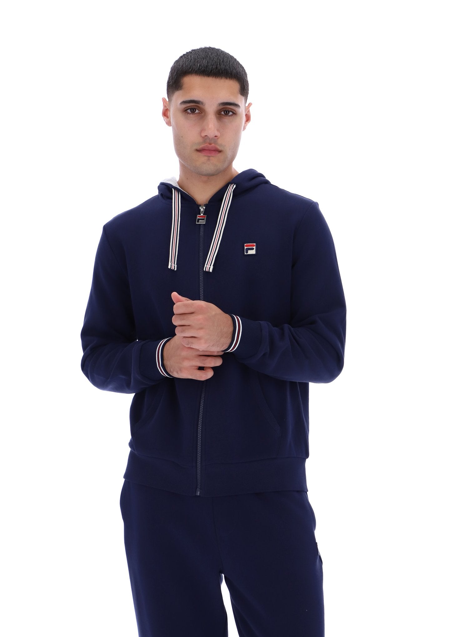 Fila Navy Tenconi Zip Up Hoodie - 3XL