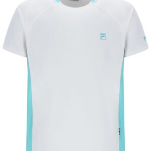 White Men’s Round Neck Tennis T-Shirt – XL