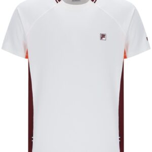 White Men’s Round Neck Tennis T-Shirt – XL