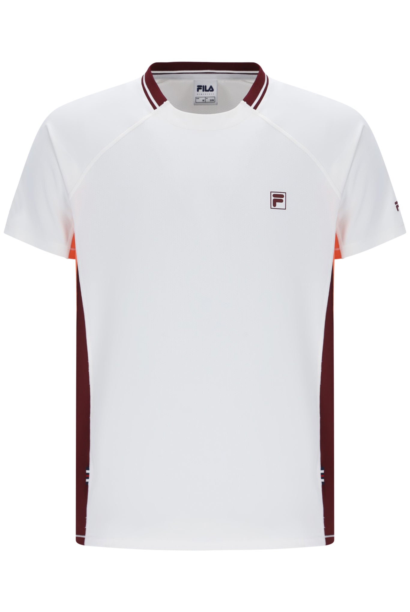 White Men’s Round Neck Tennis T-Shirt - XL