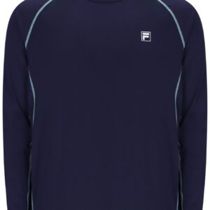 Navy Men’s Long Sleeve Tennis T-Shirt – XL
