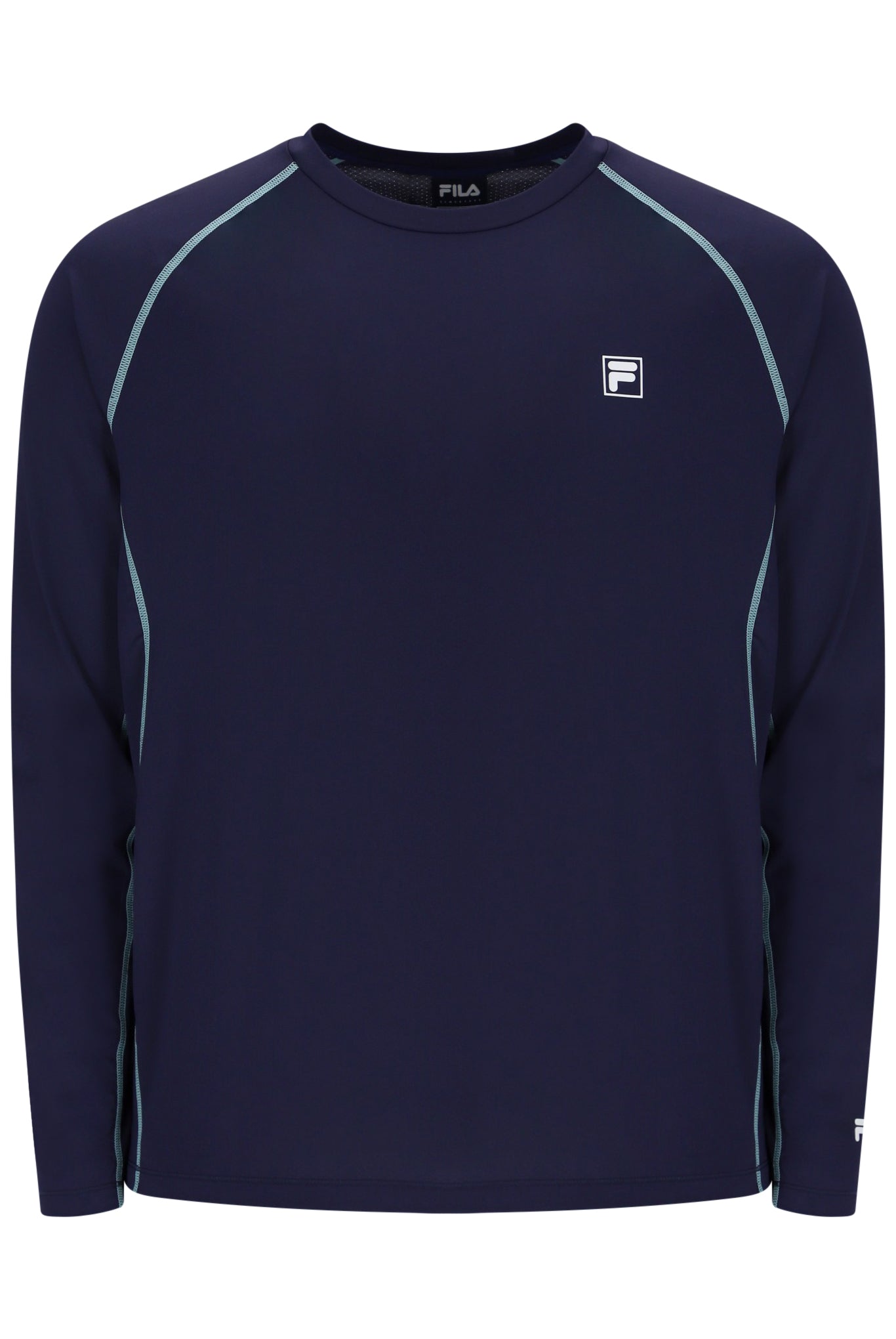Navy Men's Long Sleeve Tennis T-Shirt - L