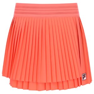 Neon Orange Women’s Pleated Wrap Tennis Skirt – XL