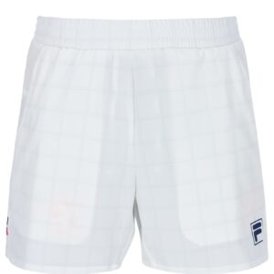 Pattern White Men’s 5″ Tennis Shorts – XL