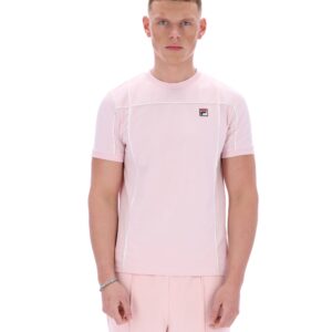 Pale Pink Terri T-Shirt with Contrast Piping – 4XL