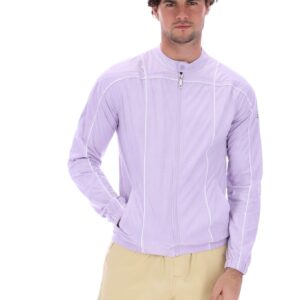 Pastel Lilac Terrinda Iconic Biker Jacket – 3XL
