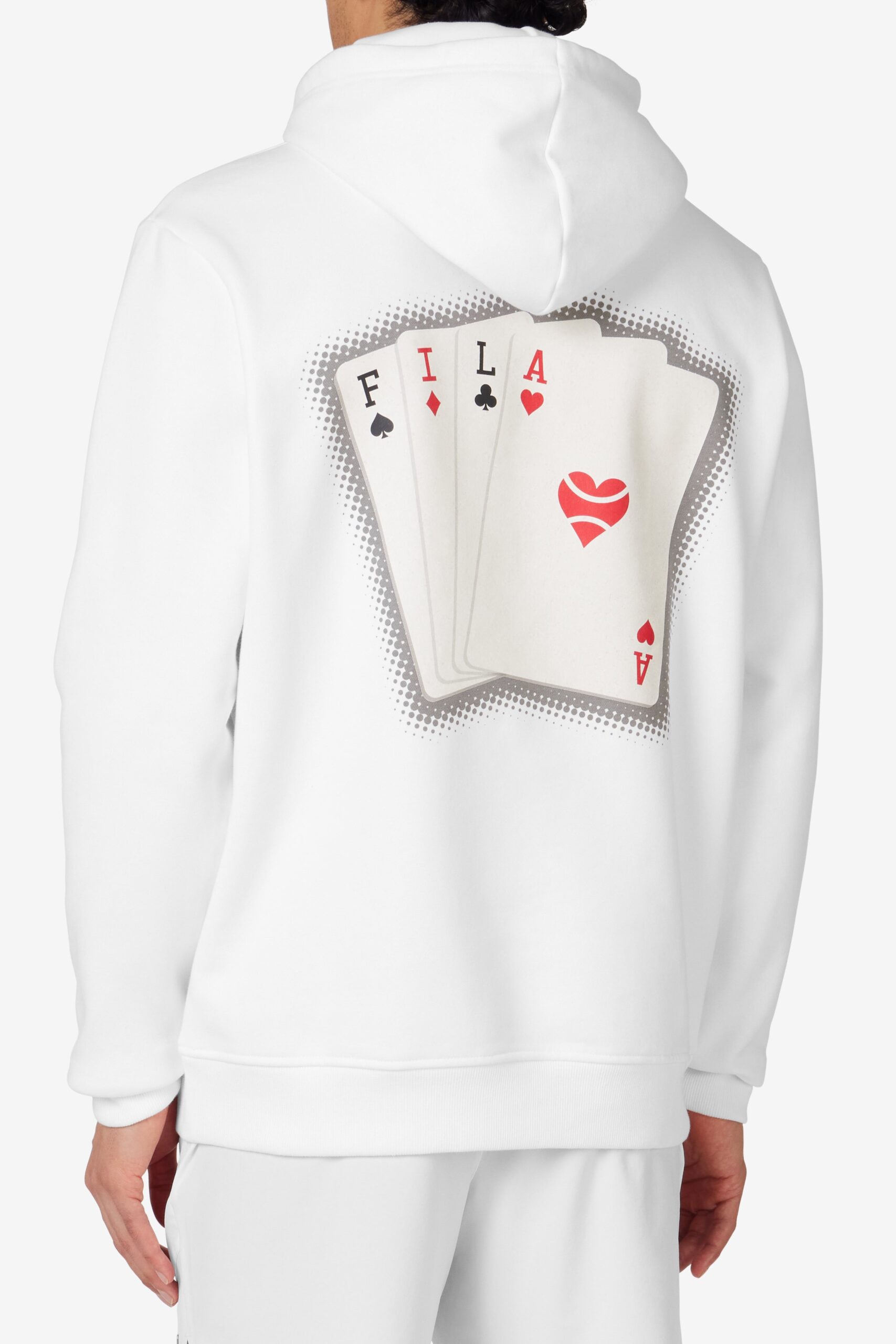 White Tennis Hoodie - L