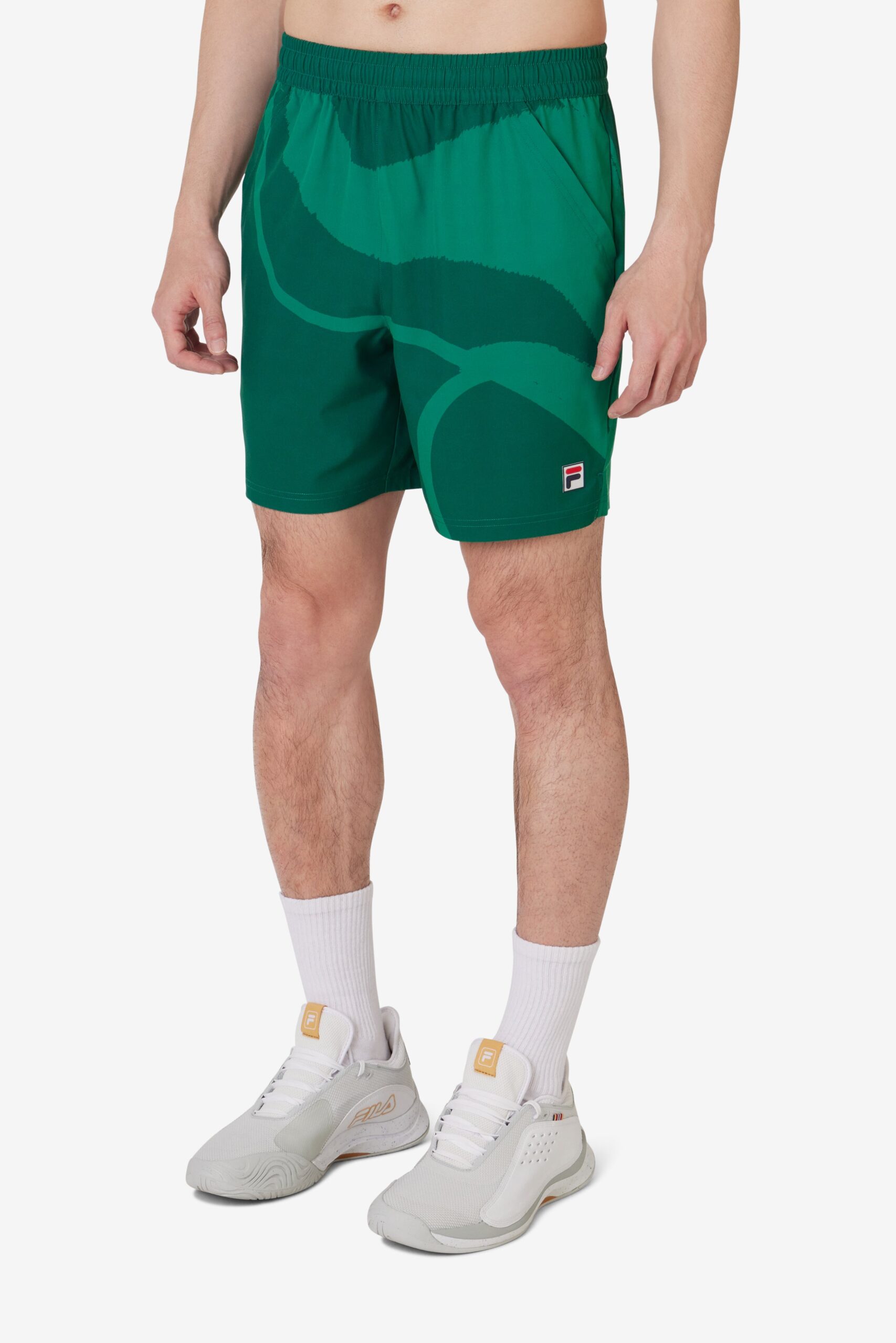 Green Tennis Essentials Printed Short - M