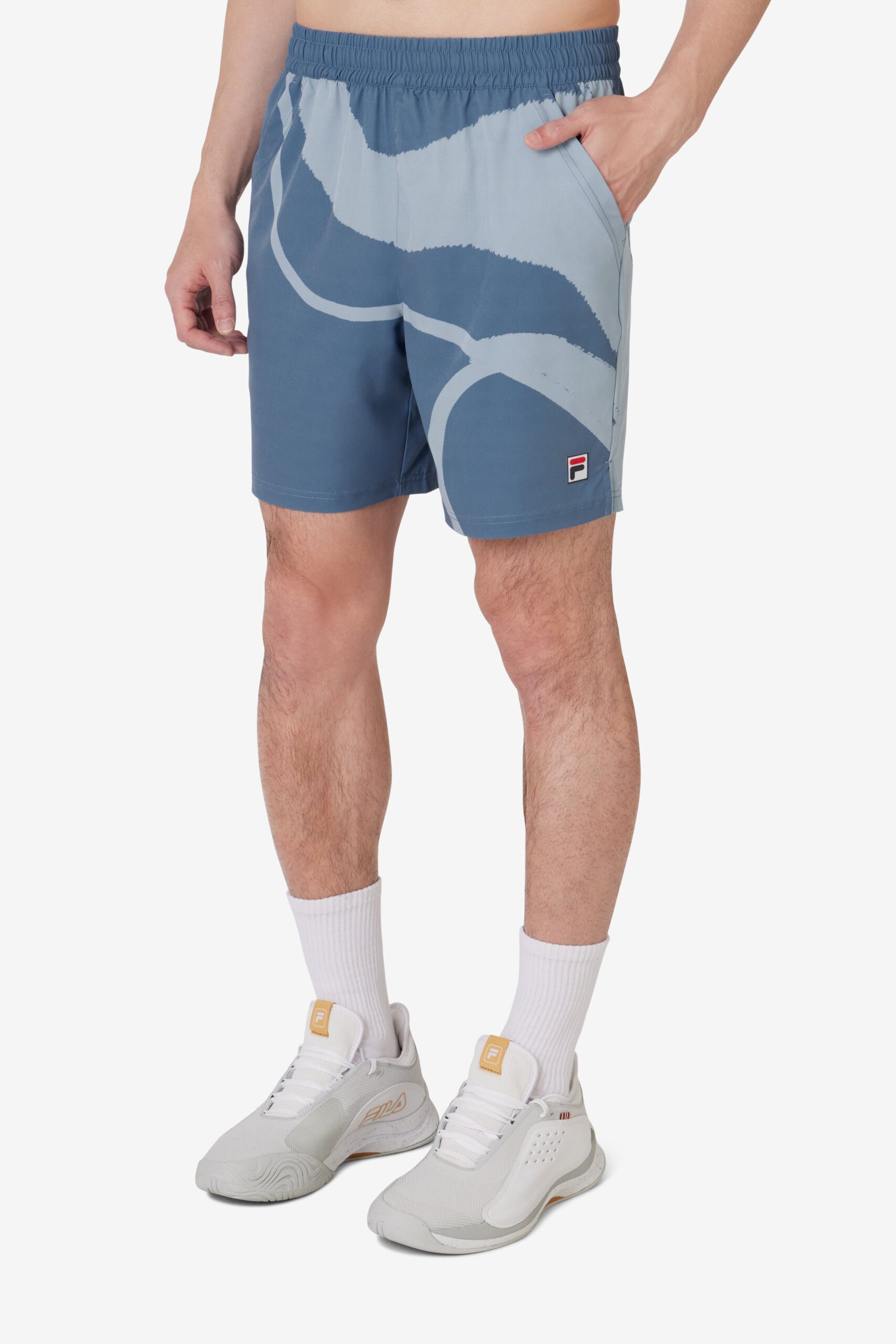 Blue Tennis Essentials Printed Short - S