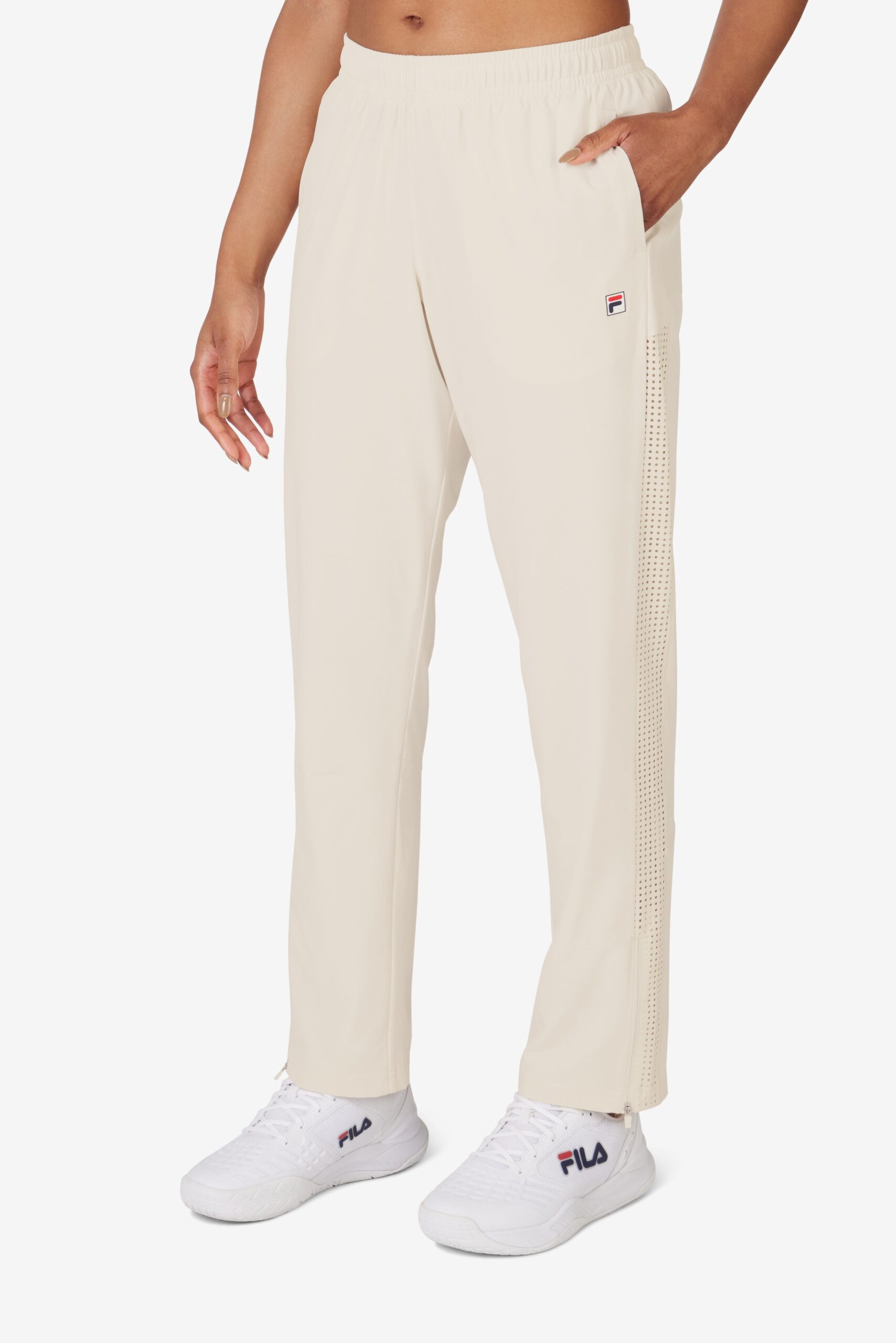 Beige Tennis Advantage Track Pant - XS