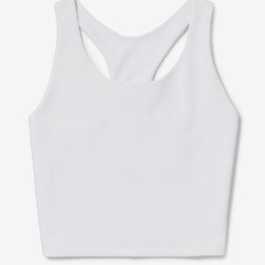 White Cross Court Long Line Bra Top – M