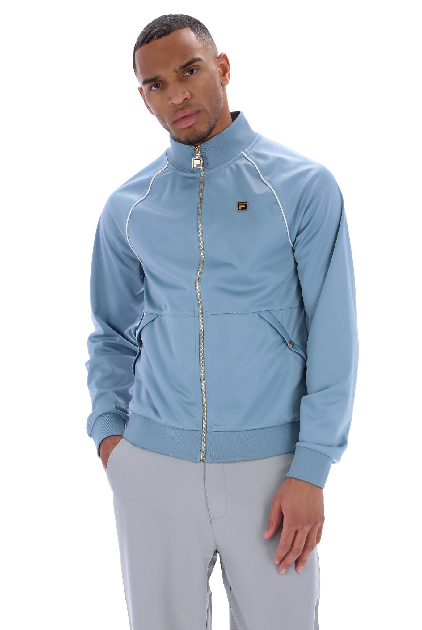 Tristan Geo Print Track Top - L