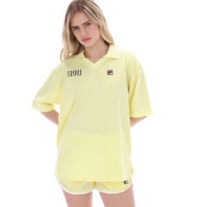 Wax Yellow Vernazza Football Collar Tee – 4XL