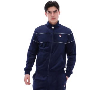 Fila Navy Vittorio Velour Track Top – 4XL