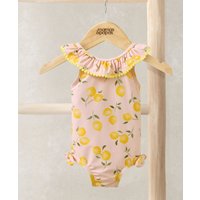 Mamas & Papas Lemon Print Frill Swimsuit - 2-3 Years