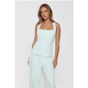 Minimalist Vibe Tailored Top Mint