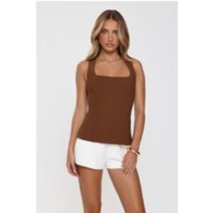 Minimalist Vibe Tailored Top Brown