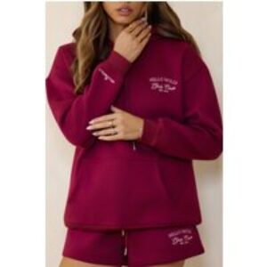 BASE Girls Club Slip On Hoodie Berry