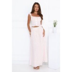 Trendsetters Hour Polka Dot Set White