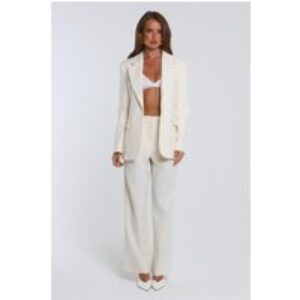 Stylish Structure Tailored Pants Cream
