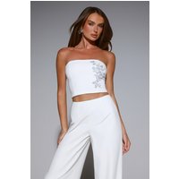 Luxe Life Vibes Strapless Top White
