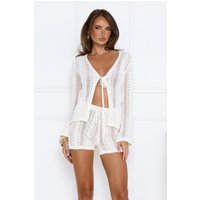 Floating Islands Knit Long Sleeve Top Cream
