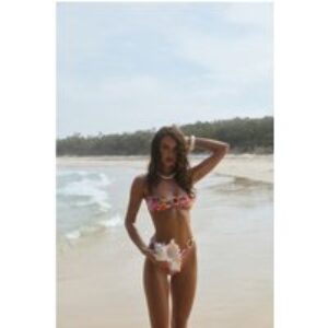 Sundrenched Petals Swim Top Hibiscus Haze