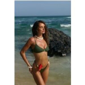 Lush Tide Swim Top Khaki