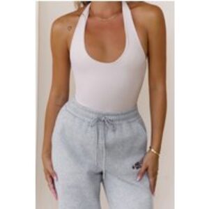 BASE Contour Going Viral Halter Top Oat Milk