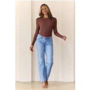 BASE Contour Simple Long Sleeve Top Chocolate