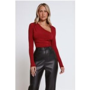 BASE Form Luxe Knit Worn Well Long Sleeve Top Wine