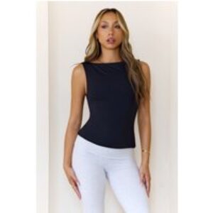 BASE Contour Boatneck Top Black