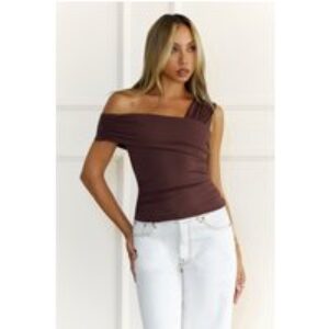 BASE Contour Luxe Form Off Shoulder Top Chocolate