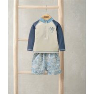 Mamas & Papas Board Shorts & Long-sleeved Top Outfit Set – 2-3 Years