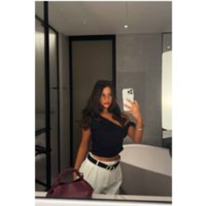 The Edit Tailored Off Shoulder Crop Top Black