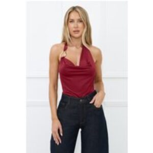 Electric Temptation Halter Top Wine