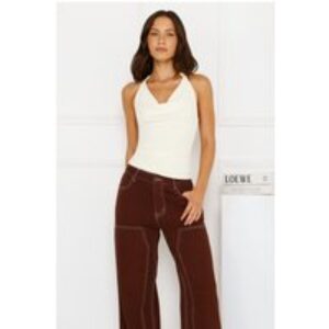 Runway Ritual Halter Top Yellow