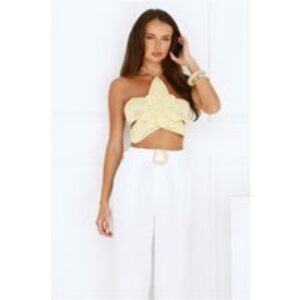 Monte Carlo Muse Knit Halter Top Yellow