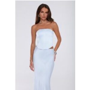 Literally Me Satin Strapless Corset Blue