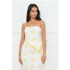Desert Daze Strapless Top White