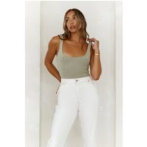 BASE Everyday Staple Singlet Top Sage