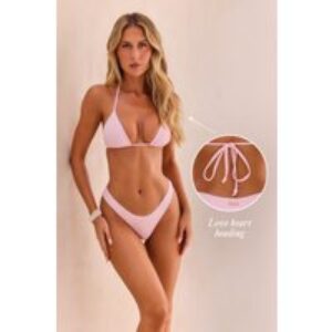 Wisteria Waves Bikini Top Strawberry Pink