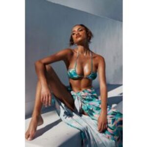 HELLO MOLLY Azure Swim Top Print
