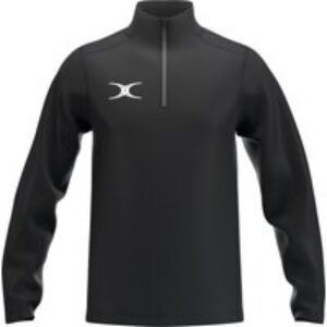 Gilbert Rugby Gilbert Atom 1/4 Zip Fleece - Mens - Size: M - Black