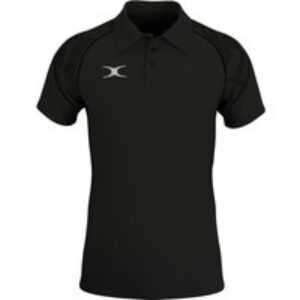 Gilbert Rugby Gilbert GTS S/S Polo Shirt – Mens – Size: 3XL – Black