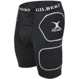 Gilbert Rugby Gilbert Protective Shorts – Senior – Size: 2 Extra Large – Black